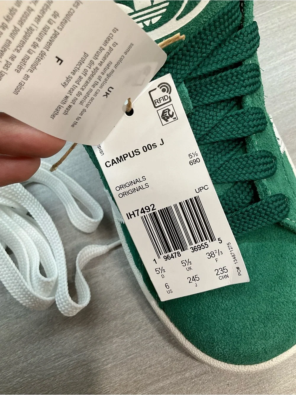 NWT IN BOX MENS ADIDAS CAMPUS 00S 'DARK GREEN‎ CLOUD WHITE' SHOES  SNEAKERS